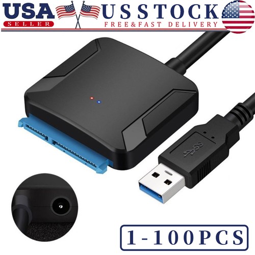 USB 3.0 zu SATA Externer Festplattenleser 2,5" 3,5" HDD SSD Netzteil SET - Bild 1 von 11