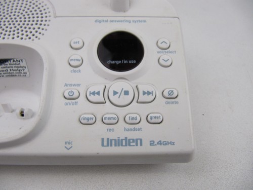 UNIDEN XS1455 2.4GHZ WIRELESS TELEPHONE PHONE CHARGING ANSWERING MACHINE Base - Picture 2 of 6