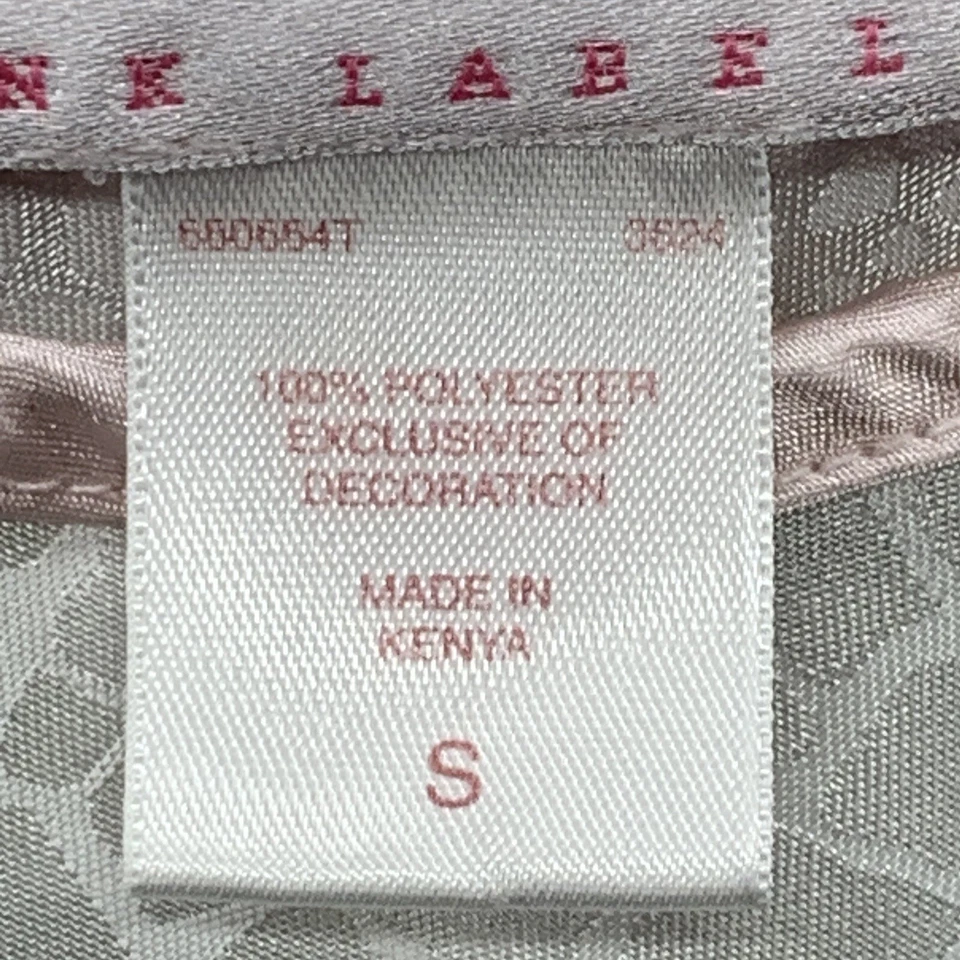 Oscar de la Renta Camisón Etiqueta Rosa Mujer Pequeño Blanco Estampado Satinado Vestido Sin Mangas Foto 3 de 4