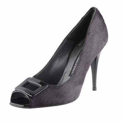 Gianfranco Ferre Women's Black Pony Hair High Heel Pumps Shoes US 6 IT 36