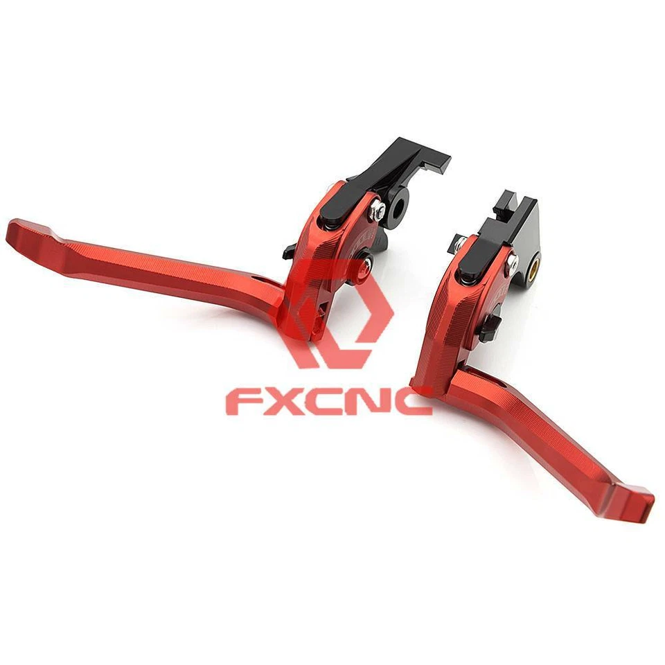 Palancas de embrague de freno 5D Aniti-plegables romboidales para MOTO GUZZI GRISO 2006-2016 rojo Foto 3 de 4
