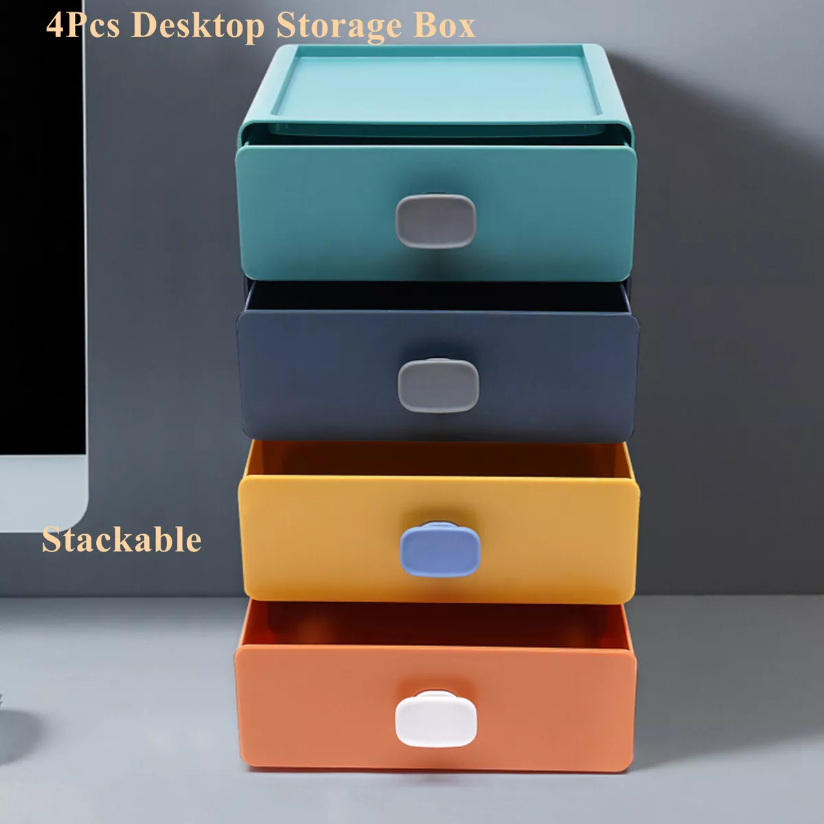 Plastic Desk Storage Drawer Box Organizer