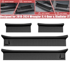 Door Sill Guards Entry Scuff Plate Cover For Jeep Wrangler JL 2018-2024 4-Door
