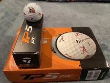 Taylormade TP5 pix University of Alabama Crimson Tide Golf Balls NEW ONE Sleeve