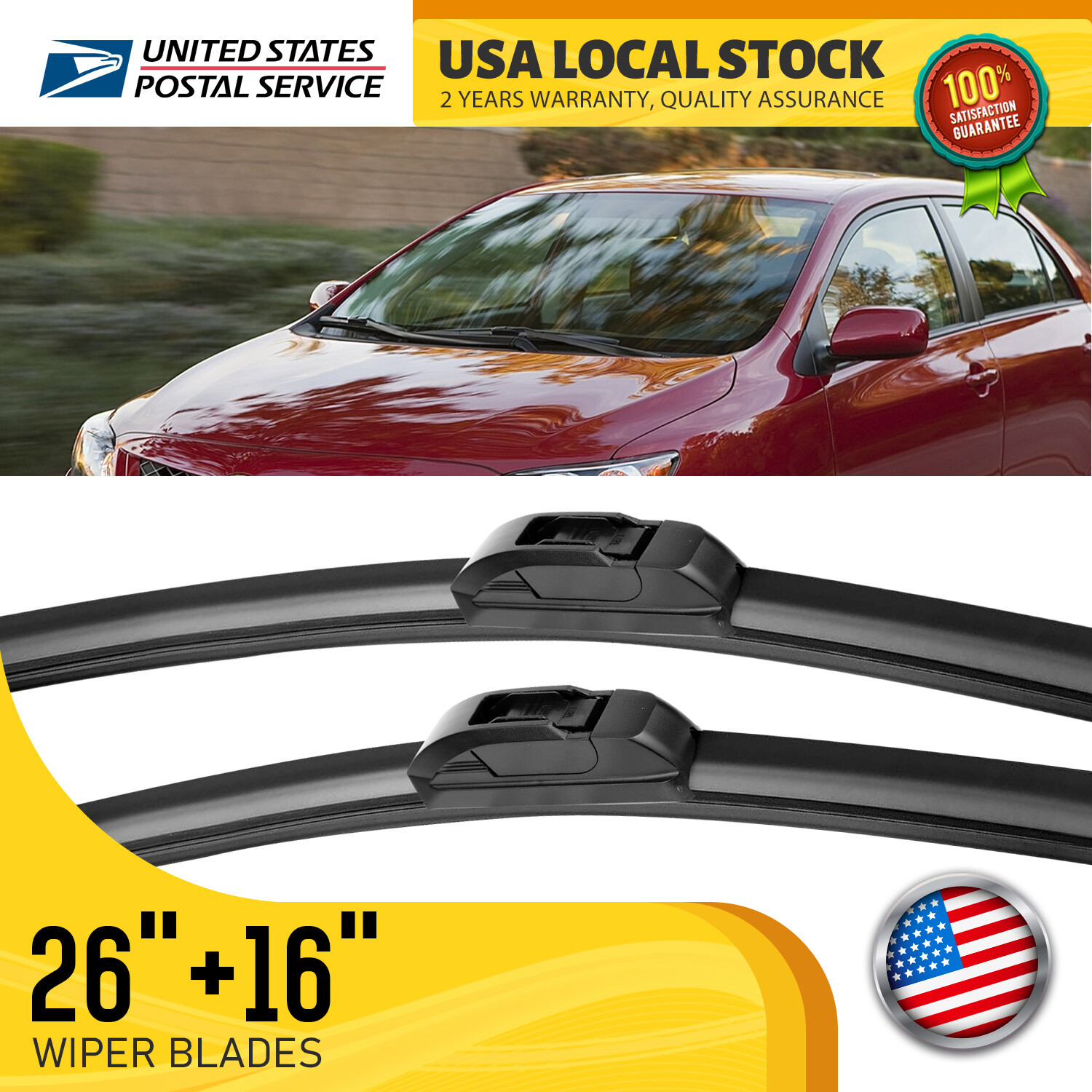 26+14 Inch All-Season Front Windshield Wiper Blades Pair for Nissan Murano 2009-2014