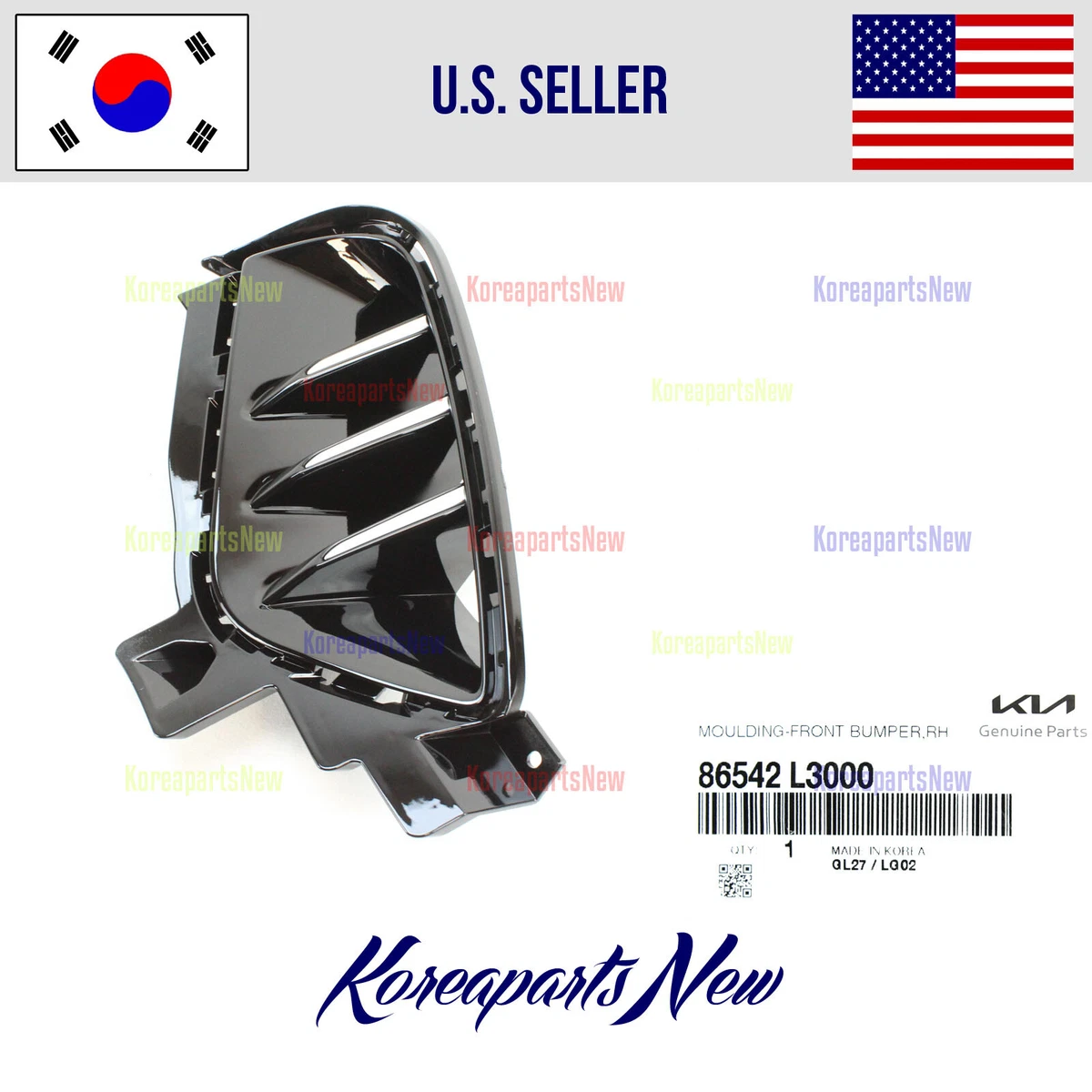 FRONT Bumper Duct Air Right PASSENGR 86542L3000 ⭐OEM⭐ Kia K5 
