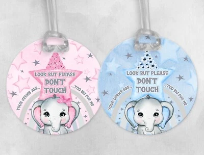 Baby Junge Mädchen Kinderwagen Etikett Don't Touch Geschenk Kinderwagen Charm Autositz