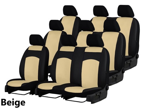 ART. LEATHER TAILORED SEAT COVERS FOR NISSAN PRIMASTAR 2007-2014 MINIBUS 9 SEATS - Picture 19 of 20