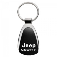 Jeep Liberty Logo Black Metal Teardrop Key Chain Fob Ring Officially Licensed Jeep Liberty Logo Black Metal Teardrop Key Chain Fob Ring Officially Licensed