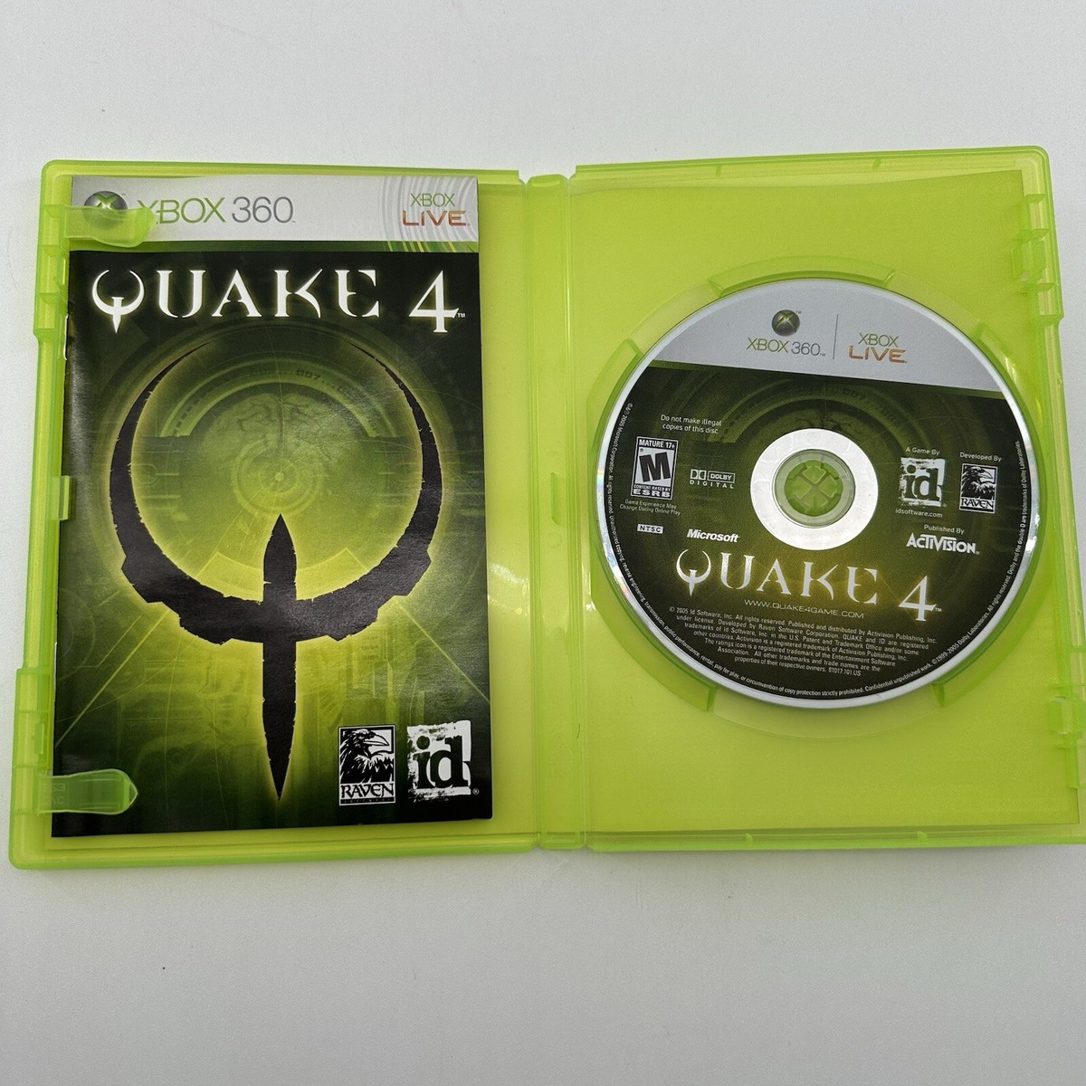 Nintendo Switch quake4  xbox360 Quake 4 (Xbox 360) CIB Complete W/ Bonus Disc Manual Tested