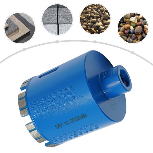 5/8"-11" Thread Concrete Marble Cement Drilling Bit Diamond Drilling Bit 75mm - Afbeelding 2 van 15
