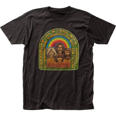 Creedence Clearwater Revival In Concert Mens T Shirt Rock Music Band Tee Black