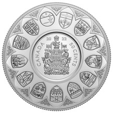 2022 Fifty Cents The Bigger Picture: Coat Of Arms 5 Oz Pure Silver Coin