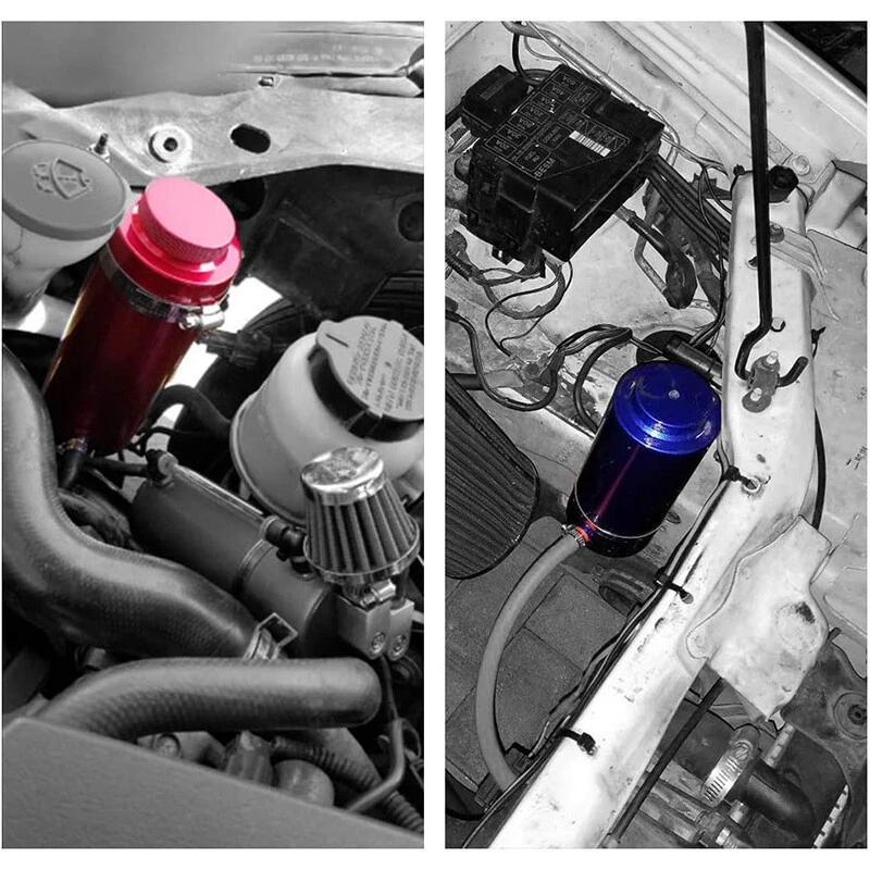 Depósito de desbordamiento tanque de captura de aluminio refrigerante radiador motor universal 800 ml Foto 3 de 4