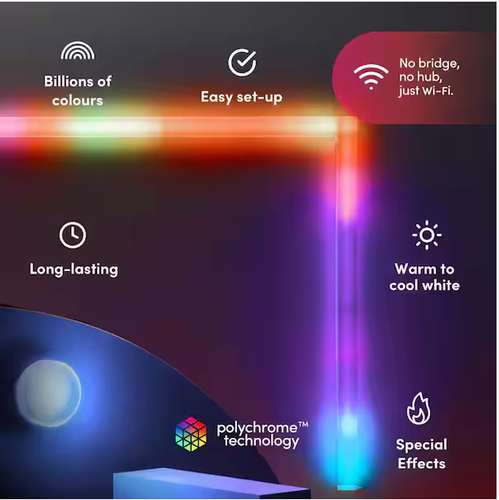 LIFX 12 in. Multi-Color Smart Wi-Fi LED 6X Beam Light Kit and Corner - Picture 2 of 2