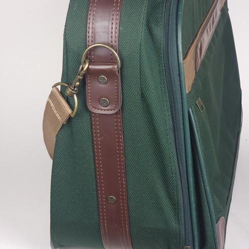 Luggage Suitcase 21" Dark Forest Green Carry-On and Over the Shoulder Strap - Picture 5 of 15
