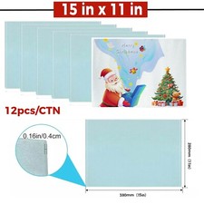 12/ctn 15 x 11in White Blank Tempered Glass Cutting Board with Coating Rough