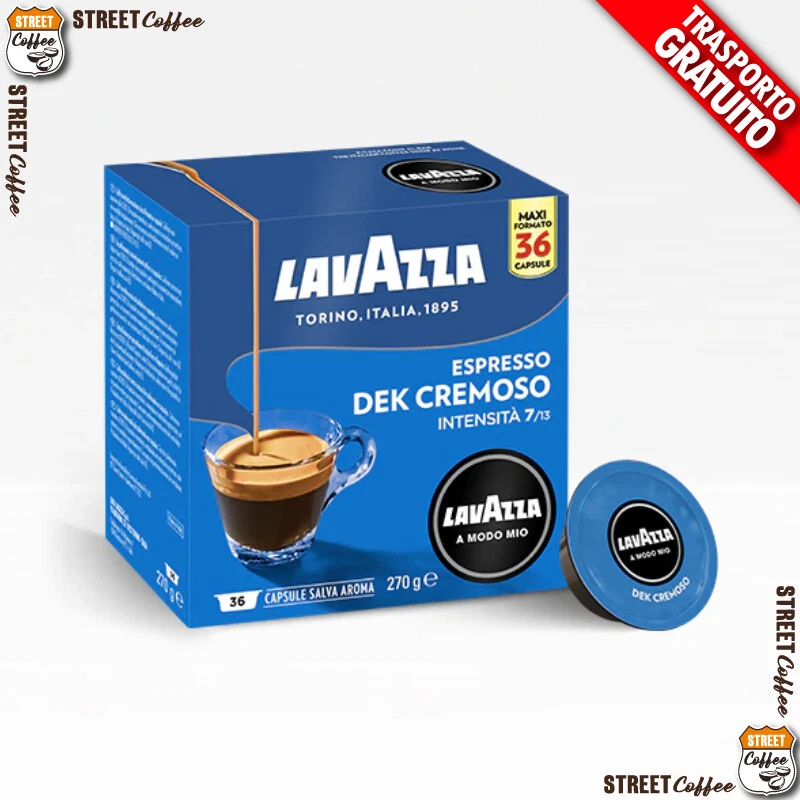 360 CIALDE CAPSULE CAFFE' LAVAZZA A MODO MIO MISCELA DEK CREMOSO 100 % ORIGINALI