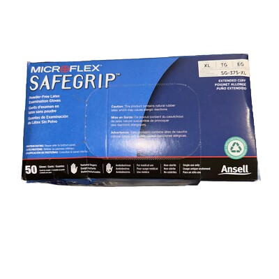 Microflex Ultra One Nitrile Powder Free Extended Cuff Exam Gloves Size: XL 50 CT