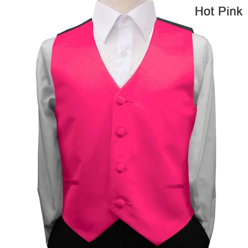Toddler Kids Boys Baby Children Satin Vests Waistcoat For Formal Tuxedo Suit - Picture 17 of 26