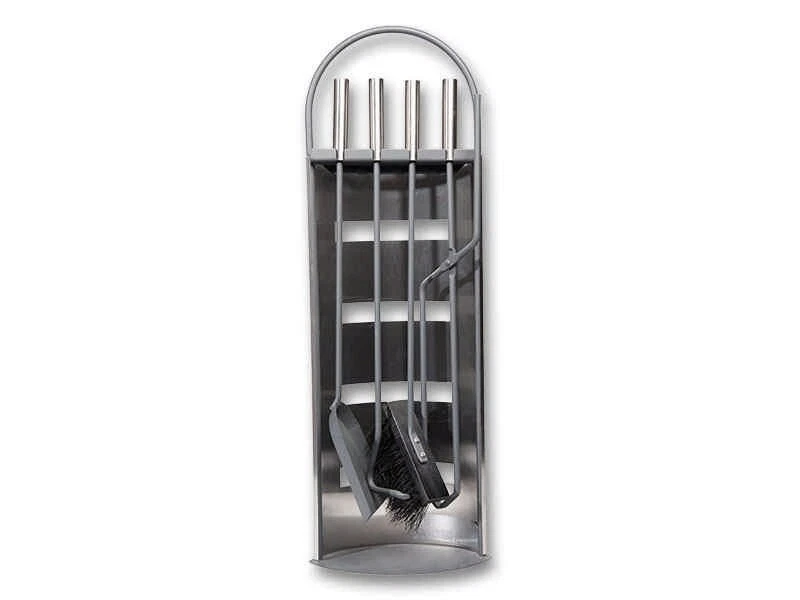 Ensemble Accessoires de Cheminée 5 pièces Moderne Pelle Balai Pince Noir Durable - Photo 1/1