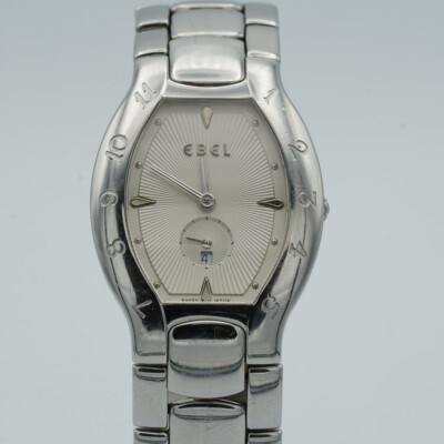EBEL LICHINE HERREN UHR QUARTZ 28MM STAHL BAND STAHL 9012431 ARMBANDUHR RAR 2
