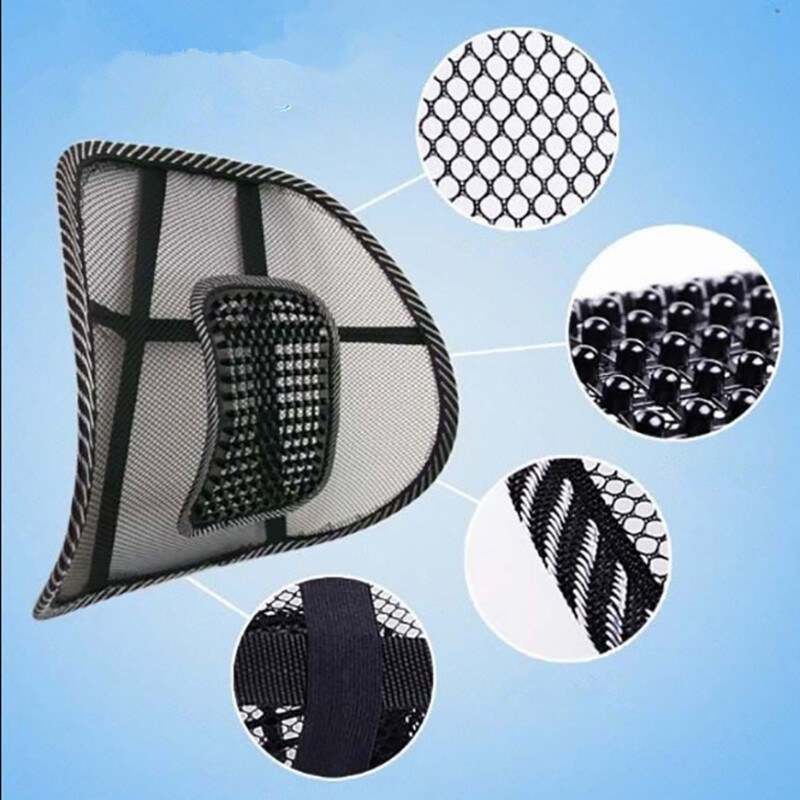 Back Support Massage Cushion Mesh Relief Lumbar Brace Car Office Back