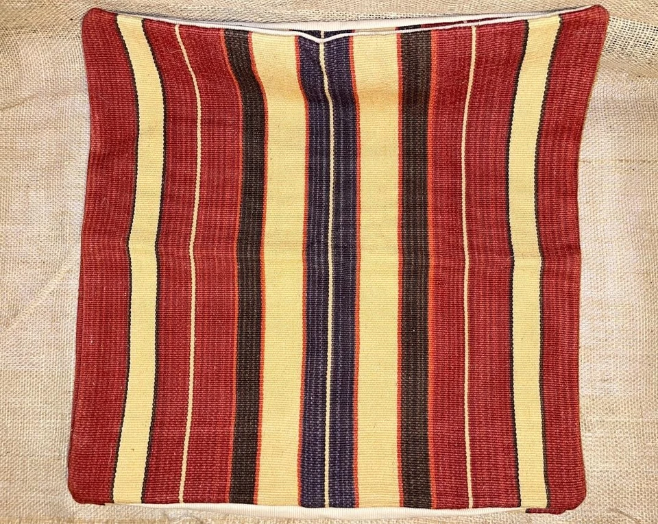 NEW!  2 piece Wool Pottery Barn 20"x20" Pinstriped Pillow Encasements - Image 3 of 4