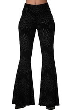 KILLSTAR Samt Schlaghose - Evil Eye Astronomie Gothic Hexe