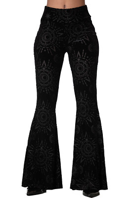 KILLSTAR Samt Schlaghose - Evil Eye Astronomie Gothic Hexe