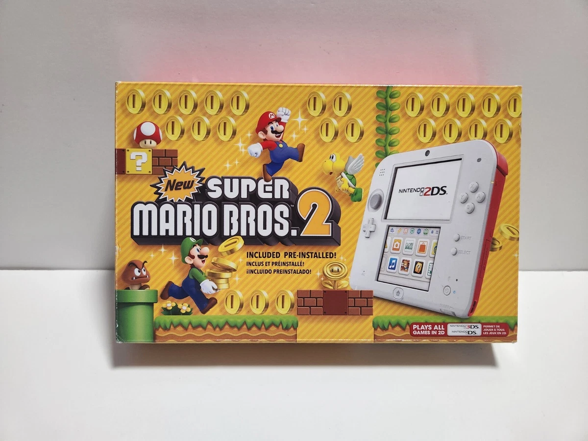 Nintendo 2ds scarlet red with new super mario bros 2 bundle deals