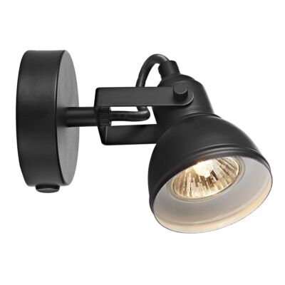 Einzigartiger mattschwarzer geschalteter Wandstrahler im Industriedesign von Happy Homew...
