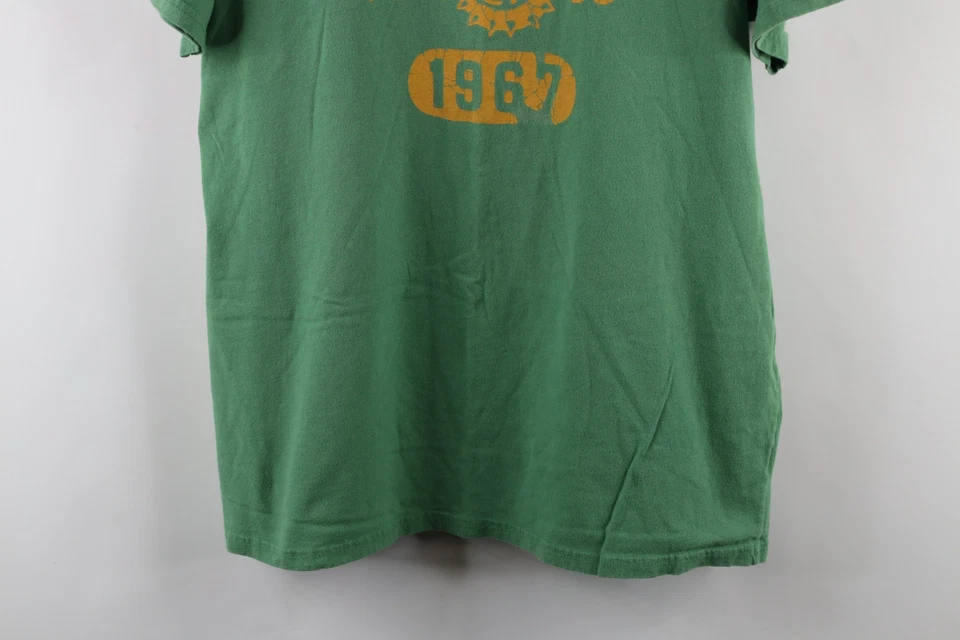 复古 Ralph Lauren 男式大号褪色拼色斗牛犬短袖 T 恤 — 第 3/4 张图片