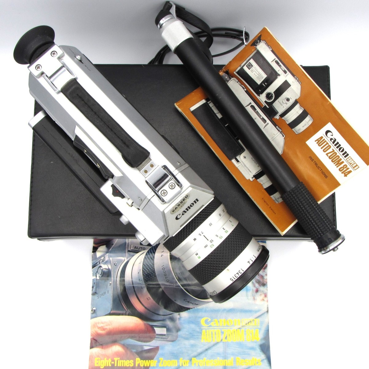 Canon Super 8 Auto Zoom 8mm Movie Film Camera Japan with Canon Super 8 Auto Zoom 8mm Movie Film Camera Japan with