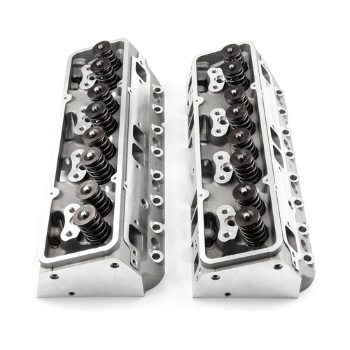 Chevy SBC 350 205cc 64cc Straight Plug Hydraulic Roller Assembled Cylinder Heads - Picture 3 of 4