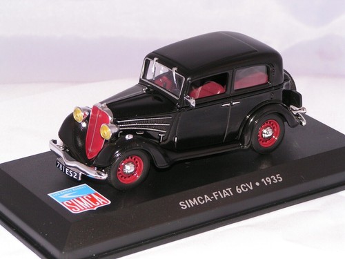 SIMCA FIAT 6CV 1935 NEGRO IXO ALTAYA 1/43 BLACK LHD MANUAL IZQUIERDA - Imagen 2 de 2