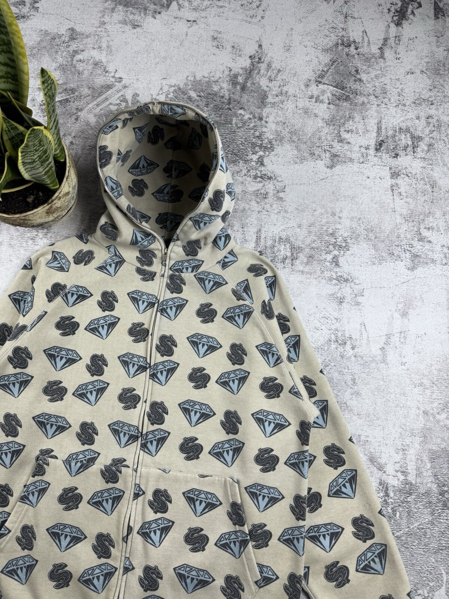 VINTAGE BBC BILLIONAIRE BOYS CLUB MONOGRAM FULL ZIP DOLLAR