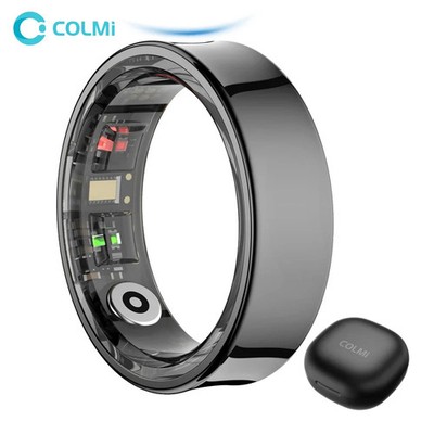 2024 COLMI R09 Smart Ring Men Women with Charging Case, Body Temperature Health