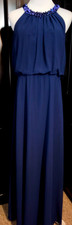 Damen Abend Kleid "ZERO" Gr. 40, in Blau, Chiffon, gefüttert, Maxi Kleid, NEU!