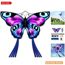 55x28 Inches Easy to Fly Butterfly Kite - Durable Outdoor Fun for Families