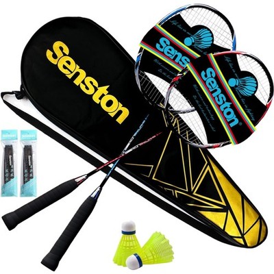 Badminton Set Carbon Profi Racket Leichtgewichtige Badminton Racket Set für T...