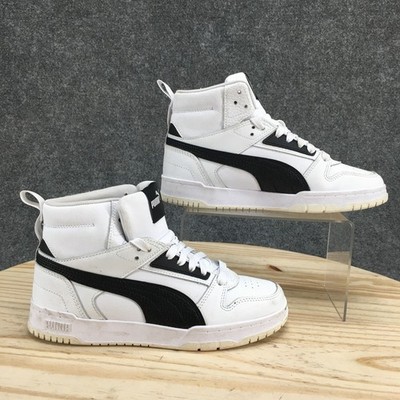 Puma Shoes Youth 5.5 RBD Game Basketball Sneakers White Leather High 386172-01