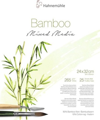 Hahnemühle 10628540 Bambus Mixed Media Pad 25 Blatt 24x32 cm Bamboo