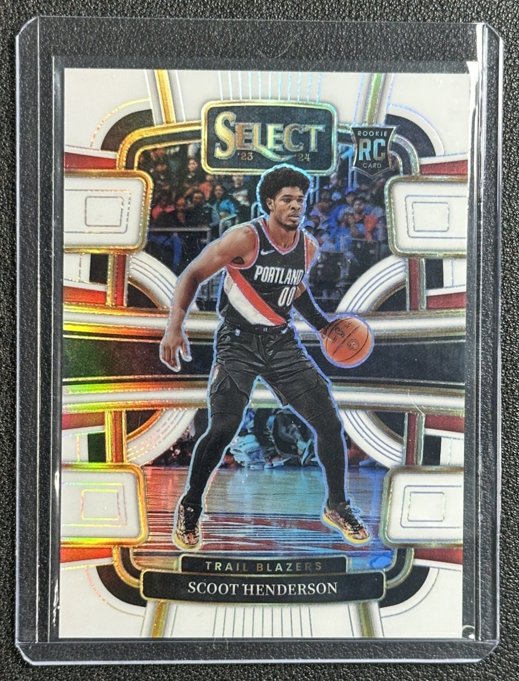 SCOOT HENDERSON 2023-24 PANINI SELECT #77 ROOKIE WHITE PRIZM RC CONCOURSE 62/149