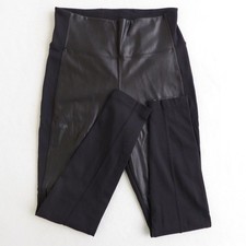 Athleta Delancey Shine Tight Black Faux Leather Leggings Pants Womens Size Small