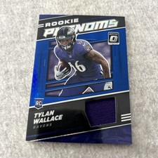 Tylan Wallace 2021 Panini Donruss Optic Rookie Phenoms Jersey Relic Blue Prizm