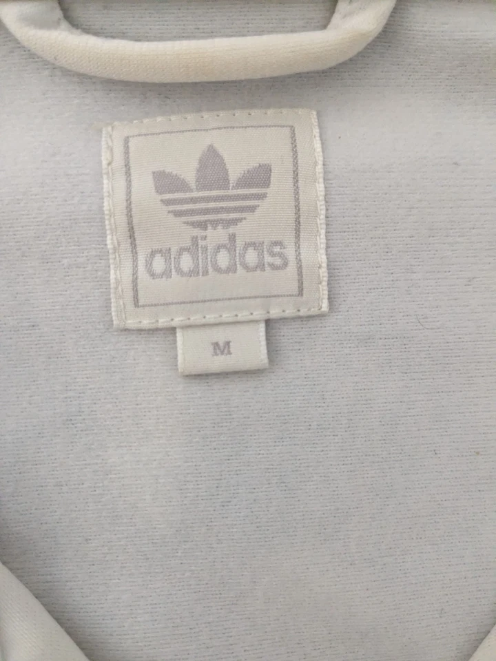 Adidas Originals Firebird Vintage Y2K White Track Jacket Trefoil Logo Track Top - Imagen 3 de 4