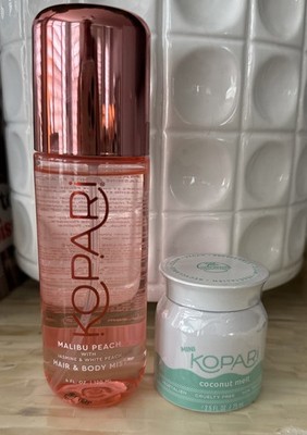 KOPARI Duo- Mini Coconut Melt, 2.5 fl oz - Malibu Peach Hair/Body Mist 4.0 oz