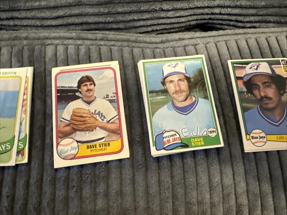 Lote de tarjetas de béisbol Toronto Blue Jays años 70 - 90 Foto 4 de 4