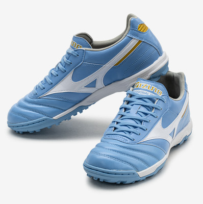 Mizuno Morelia II Pro AS Mens Turf Soccer Shoes Blue White Gold